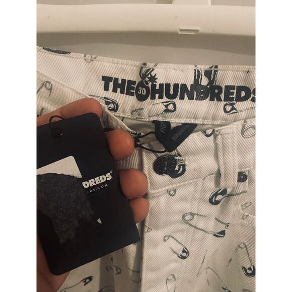 The Hundreds Skater Jeans White Denim Bomb AOP Pins - Picture 5 of 6